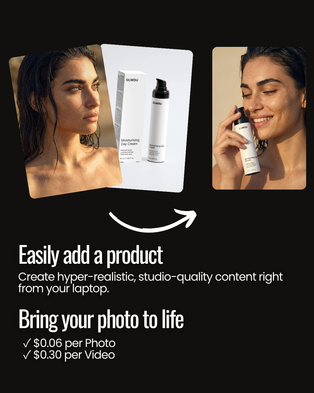 PREMIUM SHOPIFY BRAND: GLWOU.COM (Rare 5-Letter Domain). 59 Products. Integrated US/EU Supplier. Full 3d AI Influencer "Lumia Costa". FDA Compliant. Automated.