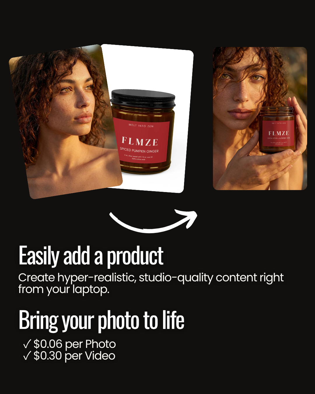 TURNKEY SHOPIFY US CANDLE BRAND: FLMZE.COM (Rare 5-Letter Domain). 17 Products. AI Influencer "Alice Mirrera". US White Label. 2-5 Day Ship. FULL Automated.