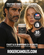 TURNKEY PATRIOTIC SHOPIFY E-COM BRAND: ROGERCANDLES.COM 10 Products US White Label TWO Hyper-Realistic AI Influencers. High-Ticket Conservative Niche. Automated