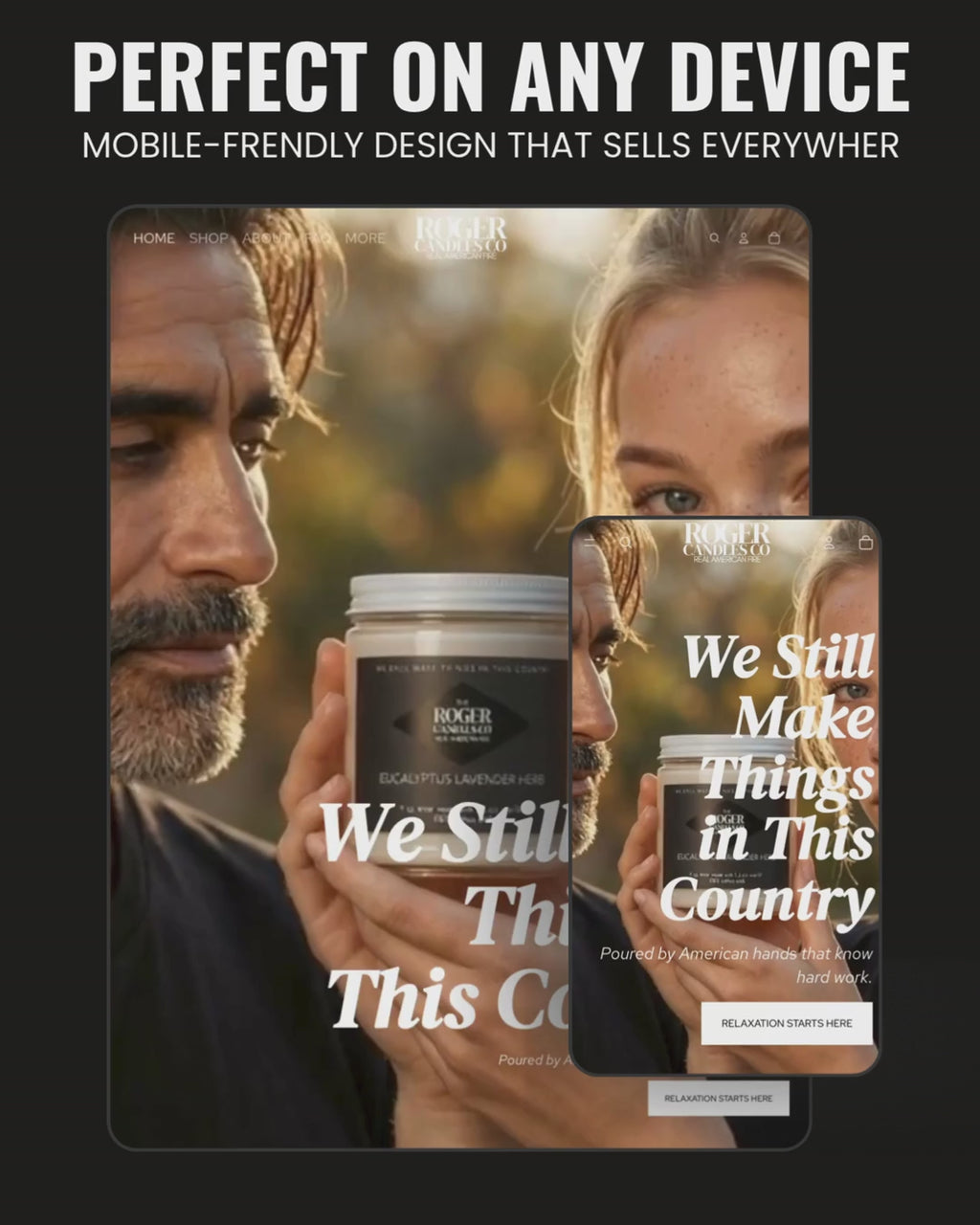 TURNKEY PATRIOTIC SHOPIFY E-COM BRAND: ROGERCANDLES.COM 10 Products US White Label TWO Hyper-Realistic AI Influencers. High-Ticket Conservative Niche. Automated