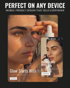 PREMIUM SHOPIFY BRAND: GLWOU.COM (Rare 5-Letter Domain). 59 Products. Integrated US/EU Supplier. Full 3d AI Influencer "Lumia Costa". FDA Compliant. Automated.